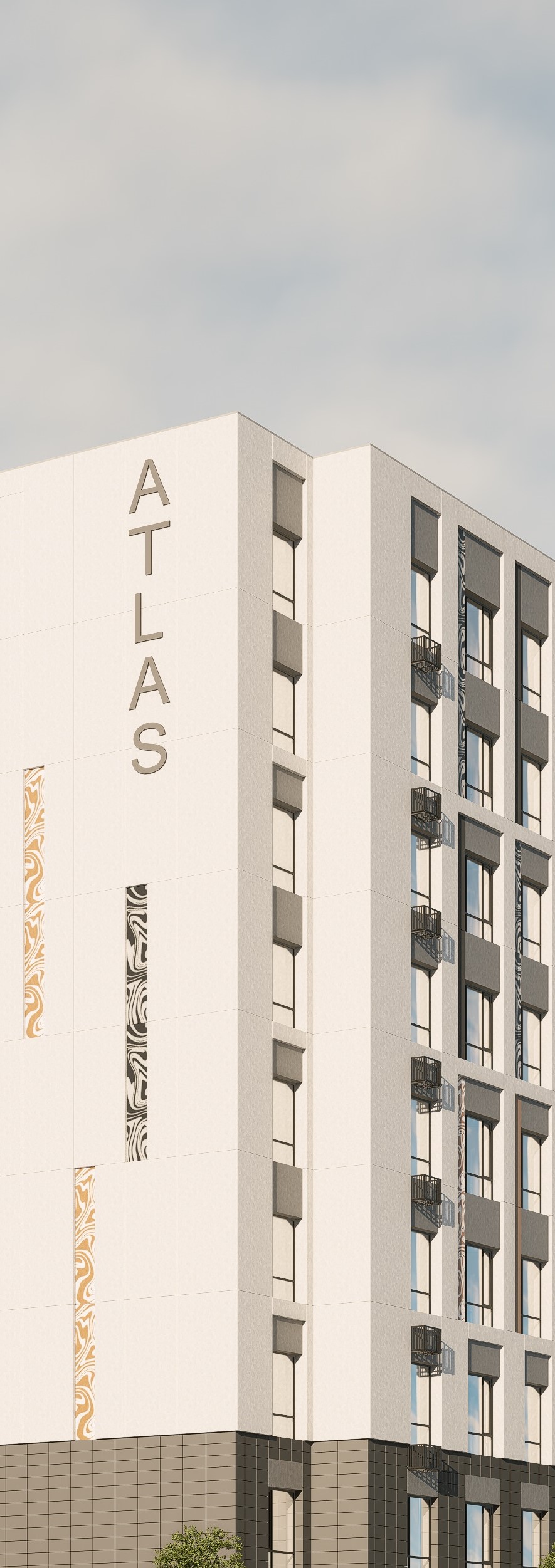 Residential complex with retail